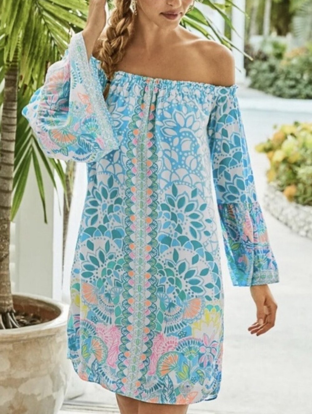 Lilly Pulitzer Nevie Dress  Caribbean Citrus Size Small Tropical Vacation Resort